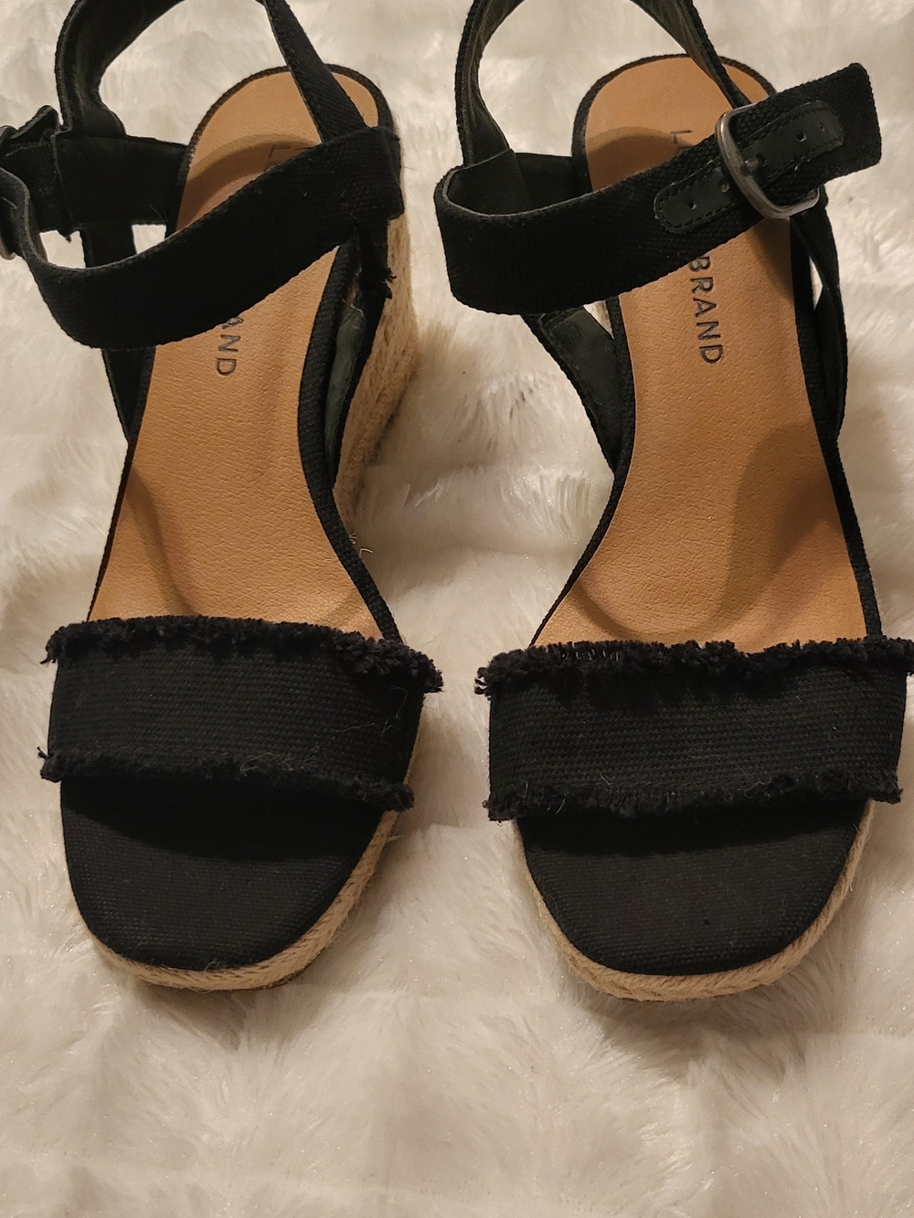 Women’s Black Espadrille Wedge Sandals - Stylish Ankle Strap